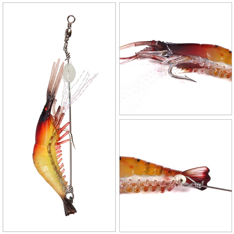 Luminous Soft Shrimp Baite Luminous Bionic Shrimp Bionic Shrimp Soft