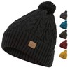BEIRA LINED BOBBLE HAT (Black)