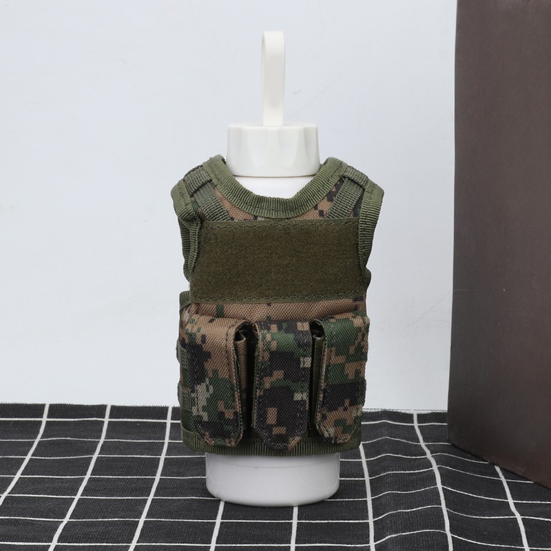 Nylon Outdoor Multifunction Tactics Beer Bottle Cover Mini Vest Shape