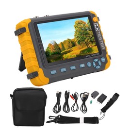 Fydun Probador de CCTV 5 Pulgadas 8MP VGA HD Monitor de Video Analógico de Entrada AHD TVI CVI Probador de Cámara con Prueba de Cable UTP Coaxial HD Video Testerr Soporte