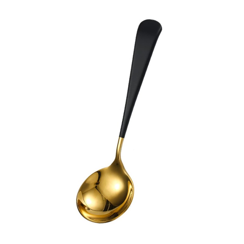 DOITOOL 2pcs Large Serving Utensil Mixing Spoon Round Head Soup