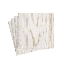 Caspari Faux Bois Birch Paper Linen Cocktail Napkins,Pack of 15