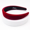 Burnaby Wide Red Velvet Thick Point Hair Band / 버나비