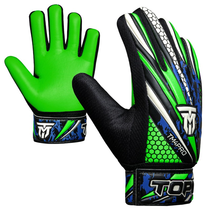 TOPMAD Goalkeeper Gloves (Green, Size 8 suitable for Adult (M/L))