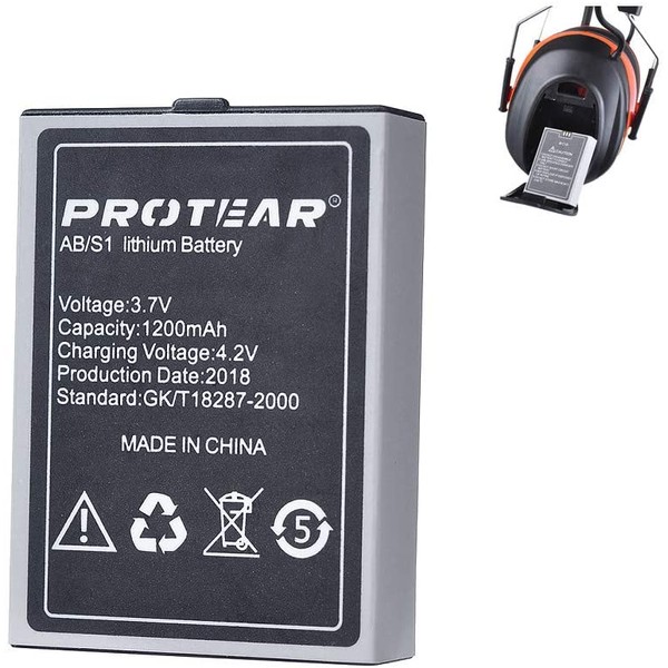 PROTEAR Replacement Rechargeable Battery, Suitable for Bluetooth-Headphones Earmuff with Lithium Battery