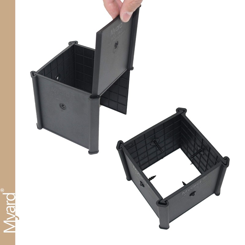 Myard Post Protectors with Screws for 4x4 Inches (Actual 3.5X3.5)