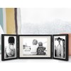 TOFOREVO Three Picture Frame 4x6 and 5x7 Wooden Hinged Folding