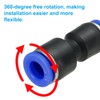 PATIKIL 1/4 x 1/8 Inches Push to Connect Fittings, 5Pcs