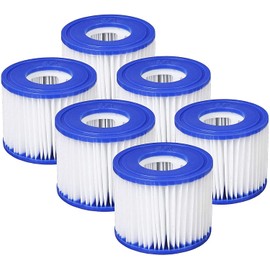 KAHEIGN 6Pcs Hot Tub Filter Cartridges VI for Bestway Filter, Replacement Filter for All LayZSpa Miami, Swimming Pool, Vegas, Monaco, Palm Springs (6 Filters)