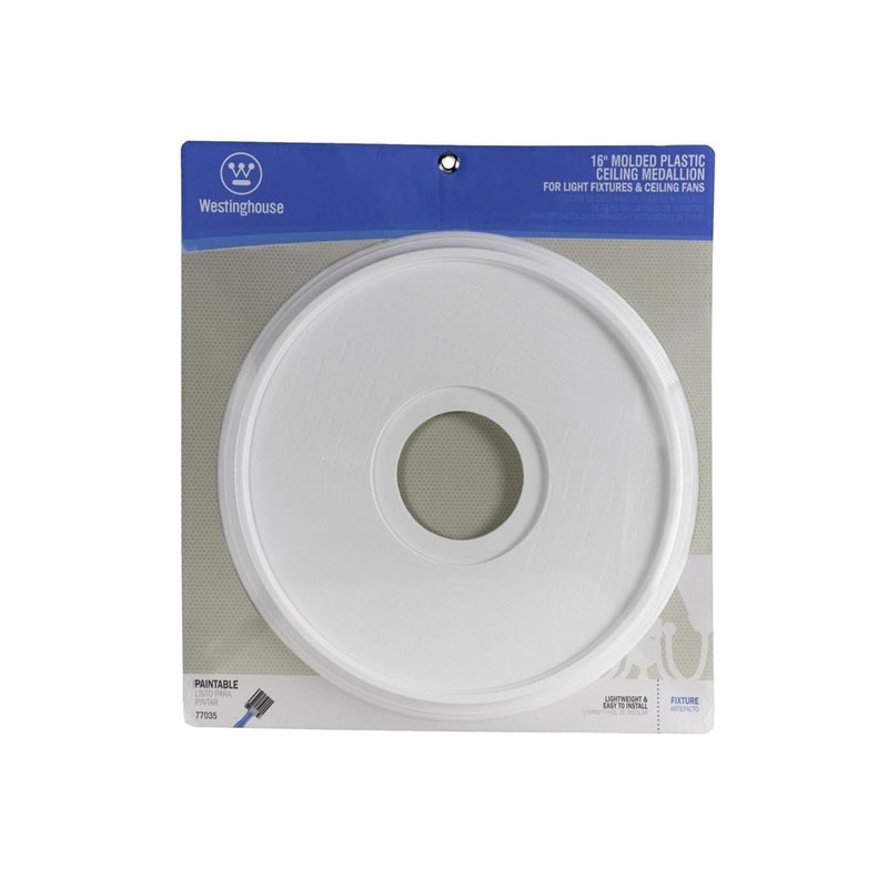 Westinghouse 77035 7703500 Lighting Ceiling Medallions, Molded Plastic, 16 Inch
