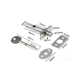SagaSave Hidden Manager Tubewell Key Mortise Lock Hardware with Lock Buckle Key for Hotels, Families, Factories, Home, Windows, Door