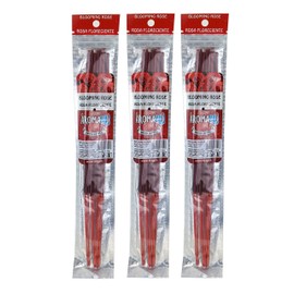 AromaBlu 11" Hand Dipped Incense 3-Pack (10-Sticks Per Pack) - Choose Your Scent (Blooming Rose)
