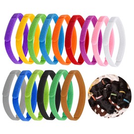 Cozlly Pack of 15 35 cm Puppy Collars for Breeders, Adjustable Puppy ID Collars, Soft Puppy Kitten Collars, Small Identification Collars for Newborns, Puppies, Kittens, Pets