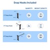 HandiSolutions Slatwall Hooks, Black, 8 Pack Heavy Duty Garage Slatwall