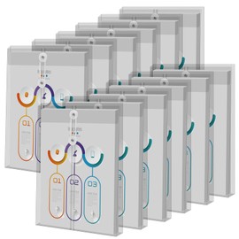 FYY Plastic Envelopes A4 Size with Button and String Tie Closure, Clear Expandable Envelopes File Documents Folder Project Paper Organizer for Office School Home Pack of 12