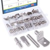Glarks 120-Pieces 4 Styles Shelf Bracket Pegs Cabinet Furniture Shelf