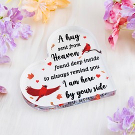 Cardinal Gifts Memorial Plaque Gifts For Loss Of Loved One Bereavement Gift For Loss Of Mother Dad In Heaven Acrylic Memorial Plaque Funeral Keepsake