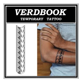 VERDBOOK Waterproof Temporary Tattoos: 2-Sheet Tattoo Kit with Realistic Body Stickers, Semi-Permanent Tattoos for Adults Lasting 7-15 Days – Safe for Men & Women, Cybercell Matrix