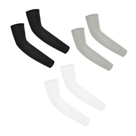 Weenwill Arm Warmers for Children, 3 Pairs Arm Sleeves Children, Breathable Arm Warmers, Anti-UV Compression Arm Warmers for Basketball, Football, Baseball, Volleyball, Teenagers, Boys and Girls (4-7