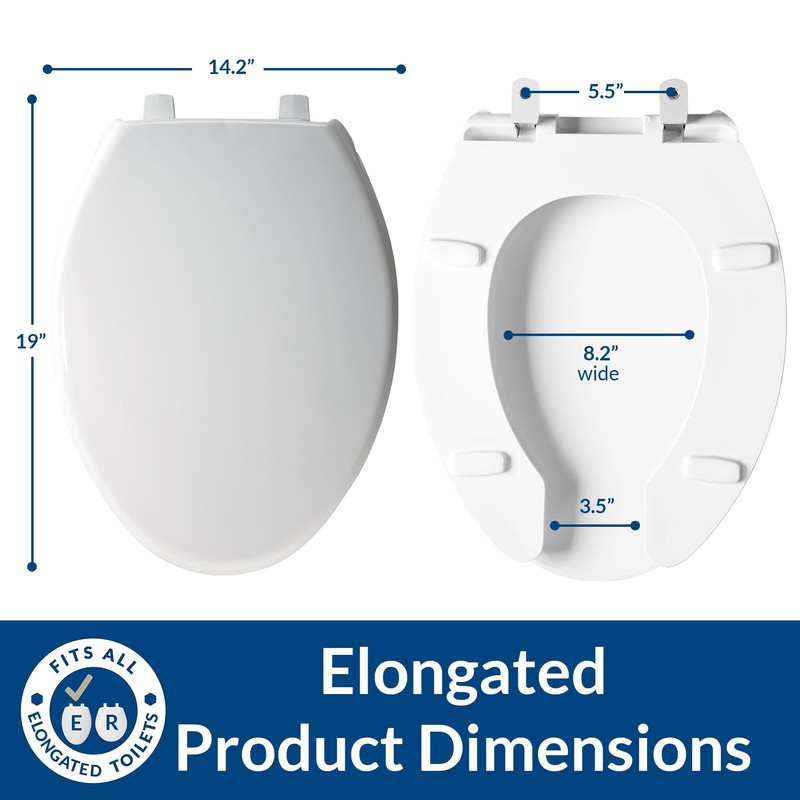 BEMIS 7850TDG Commercial Heavy Duty Open Front Toilet Seat with