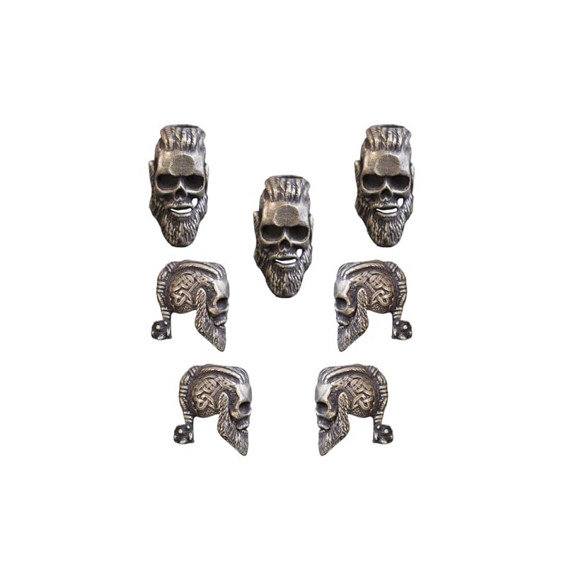 7pack Viking Beard Beads Hair Beads-Viking Hair Beads for Men