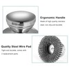 Stainless Steel Scrubber for Dishes with Stainless Steel Handle, Steel