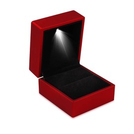 iSuperb Necklace Box with LED Light Pendant Bracelet Chain Box Suggestion Jewellery Case Long Necklace Gift Boxes for Engagement Anniversary Valentine's Day (Long Chain Box), Acrylonitrile Butadiene
