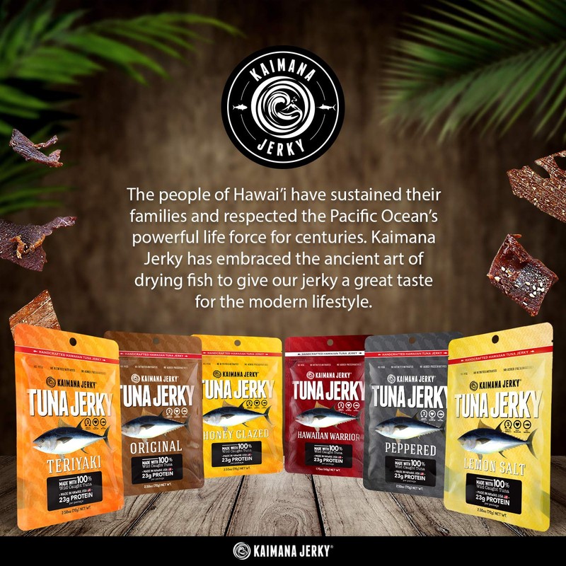 Kaimana Ahi Tuna Jerky Hawaiian Warrior 1.5 Ounce - Paleo