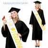 KEELYY Graduation Sash 2025, Graduation Sash with Gold Glitter Letter