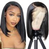 14 Inch Real Hair Wig, 250% Density, Straight Wigs, Real