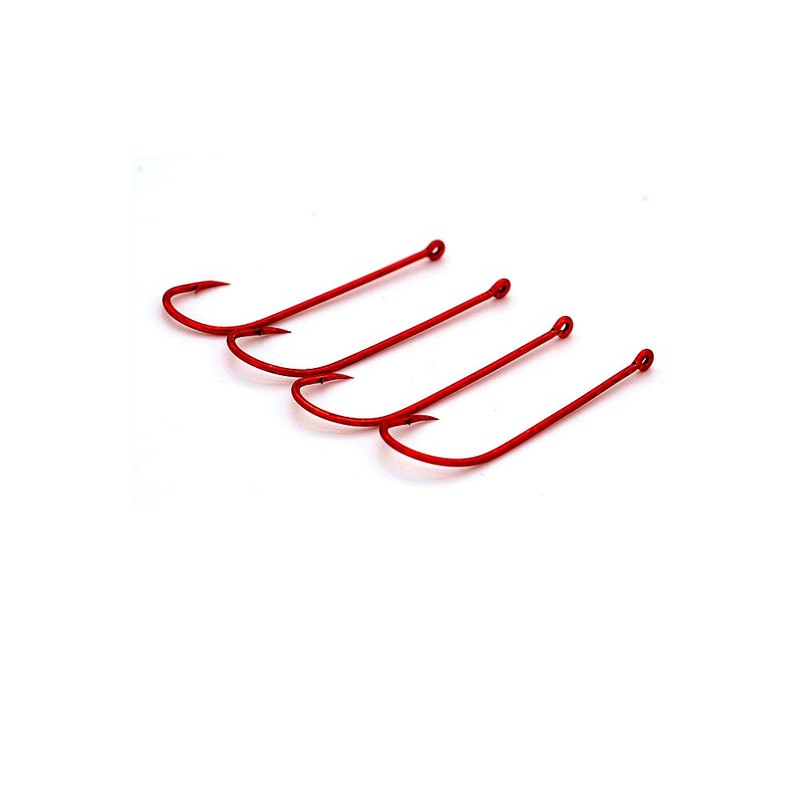 Kunsilane 300PCS Offset Hooks with Barbed Long Shank Beak Worm