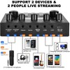 Podcast Equipment Bundle for 2, V8s DJ Mixer Voice Changer