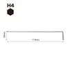 VESSEL 8300BP-XL Hexagonal Bar Ball Point L-Type Wrench Extra Long