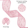 2.5 Inches Light Pink Mesh Glitter Wired Ribbon 10 Yards