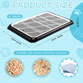 Mifoci 1 Pcs Dog Pee Pad Holder Potty Tray Portable Dog Litter Box Toilet Training for Indoor Outdoor Small Medium Large Pet Puppy