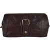 Mens Compact Buffalo Leather Top Framed Wash Bag by PrimeHide