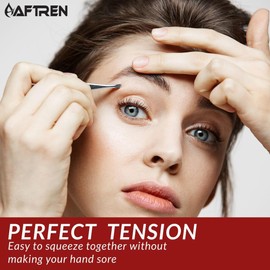 Professional Eyebrow Tweezers Slant Tip Precision Hair Tweezers Men & Women Stainless Steel Best for Plucking Chin Facial Hair 3.2"/8.3 cm