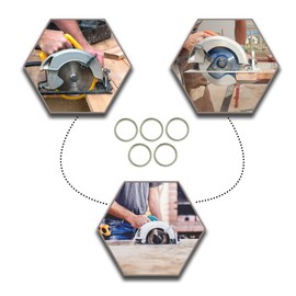 5 Pcs Saw Reducing Rings Saw Blade Bore Bushes Bushing Washers for Circular Saw Blades (20mm*16mm)