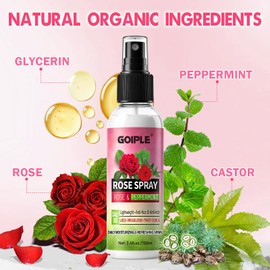 Rose Water for Hair Loc Spray Refreshing for Locs - Rose Water Scalp Moisturizer Hydrating Dreadlock Rosewater & Peppermint Spray - Oversize Loc Brush for Dreads Comfortable Massage Wide Tooth Comb