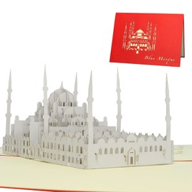 LIN17173, POP UP Map Turkey, Architecture Sultan Ahmed Mosque, Sultanahmet Camii, Blue Mosque, Holiday Voucher, Istanbul, Turkey, N183