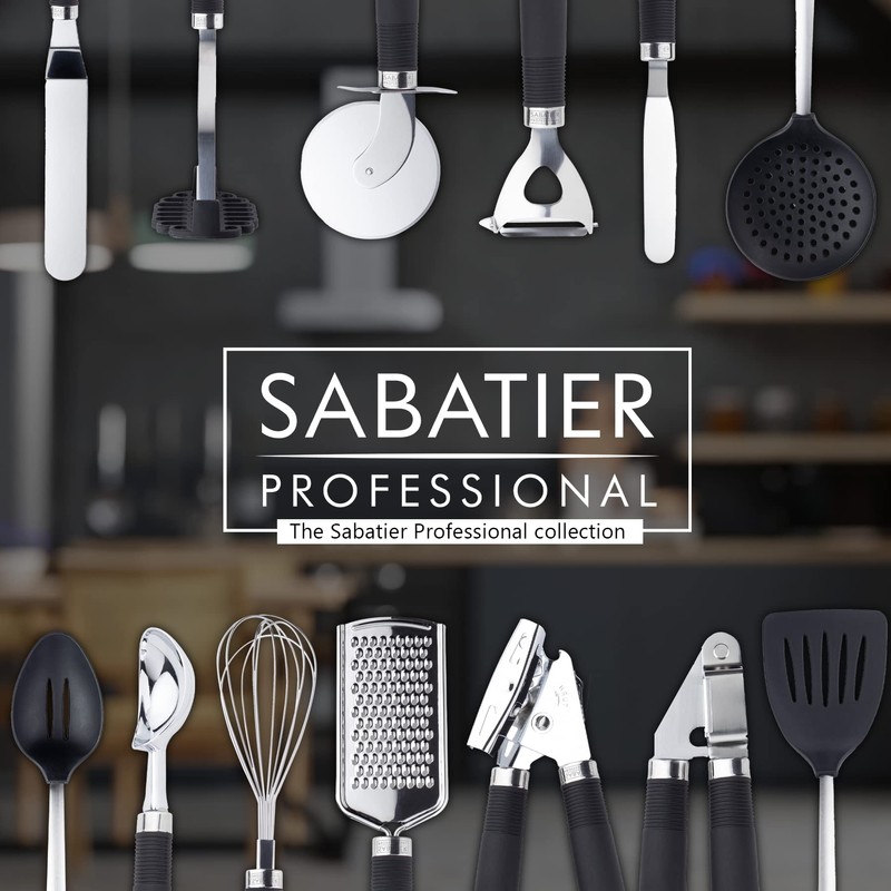 Sabatier Professional Stainless Steel Whisk - Froths Milk, Beats Eggs,