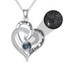 LONAGO Heart Necklace with I Lve You in 100 Languages