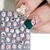 Christmas Nail Art Stickers Decals 5D Embossed Xmas Nail Decals
