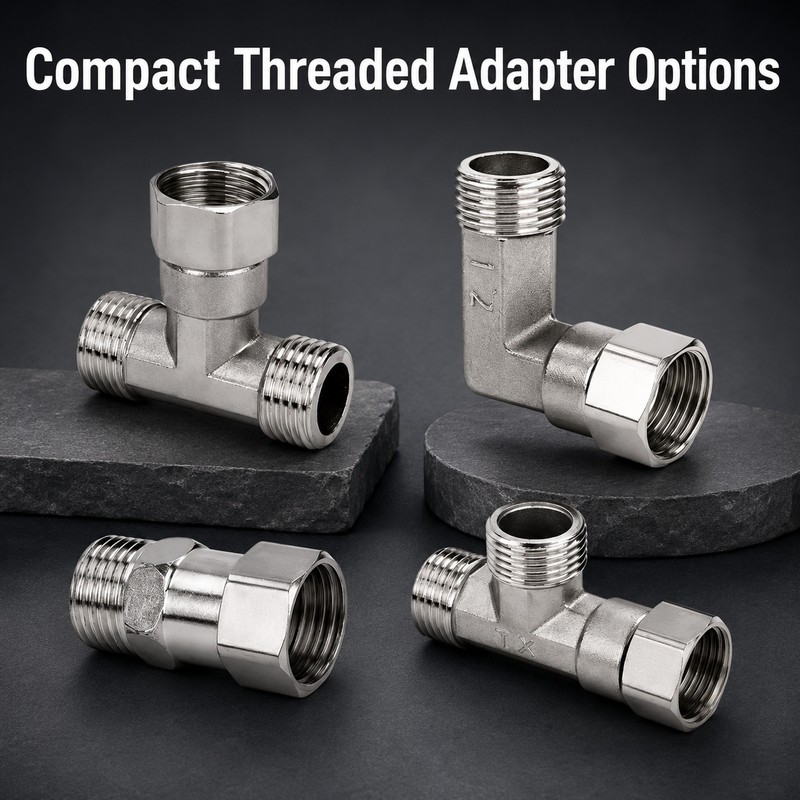 G1/2 Inch Stainless Steel Toilet Diverter Valve – Three-Way T-Valve