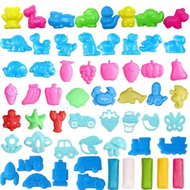 Yiklucg Unleash Creativity with 53 Pcs Play Dough Tools Sets Dough Whit 5 Bright Color Dough.Ideal as a Gift for Kids Aged 3-4-8 Years