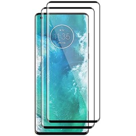 UPONEW for Motorola Moto Edge Plus Tempered Glass Screen Protector - [2 Pack] Tempered Glass Screen Protector Frontier Protective Protector Clear Cover for Motorola Moto Edge Plus 2020 Edge+