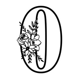 ESTART 12 Inch House Numbers Metal Wall Decor, Floating House Numbers, Rustic Flower House Address Number Metal Signs, Large Number Address Plaque Wall Hanging Decoration for Home Yard Garden Outdoor