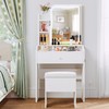 LIKIMIO Small Makeup Vanity Desk with Mirror and Lights, Vanity