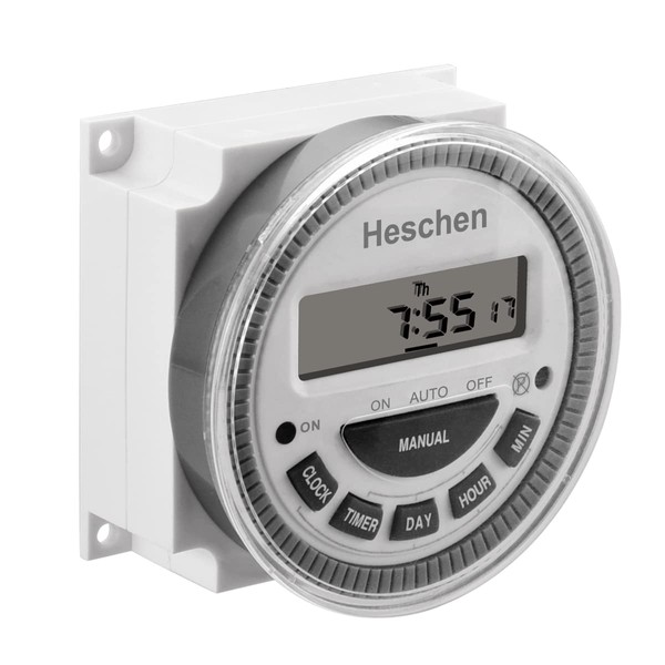 Heschen digital LCD power weekly programmable timer relay switch 220-250