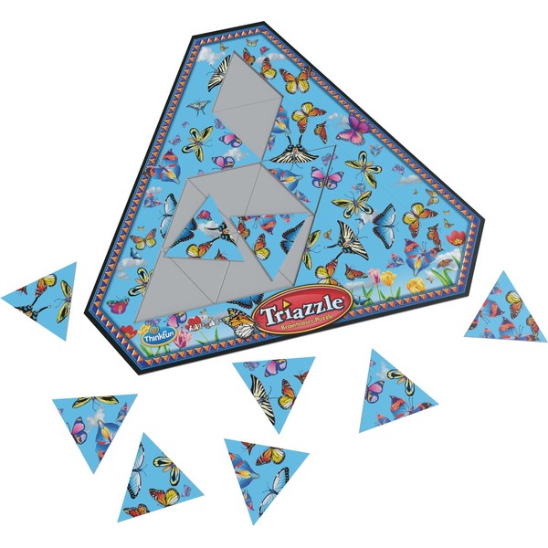 Think Fun Triazzle Picture-Matching Brainteaser (Butterflies) Puzzle for Ages 8 and Up (76492)